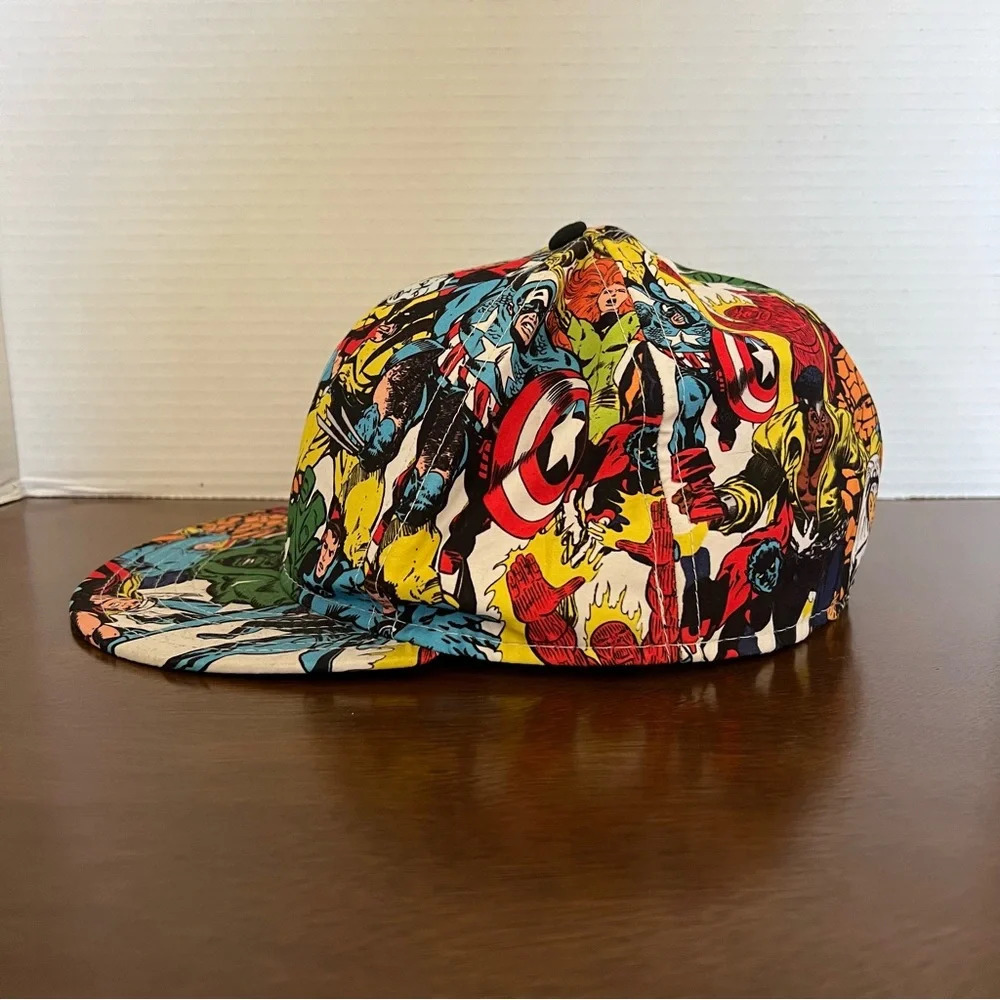 Marvel Comics Character Graphic AOP Fitted Baseball Cap Hat 2010 Streetwear S